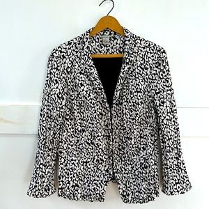 Alberto Malaki Vintage XL Black and White evening jacket / blazer Animal Print